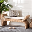bali & pari Agave Woven Seagrass Bench with Removable Cushion