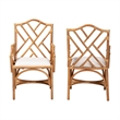 bali & pari Cedric Rattan 2-Piece Dining Armchair Set with Cushioned Seat