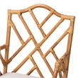 bali & pari Cedric Rattan 2-Piece Dining Armchair Set with Cushioned Seat