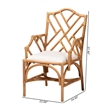 bali & pari Cedric Rattan 2-Piece Dining Armchair Set with Cushioned Seat