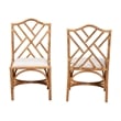 bali & pari Cedric Natural Rattan 2-Piece Dining Chair Set with Cushioned Seat