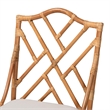 bali & pari Cedric Natural Rattan 2-Piece Dining Chair Set with Cushioned Seat