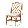 bali & pari Cedric Natural Rattan 2-Piece Dining Chair Set with Cushioned Seat