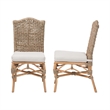 bali & pari Nitya Natural Rattan and Seagrass Camelback 2-Piece Dining Chair Set