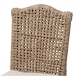 bali & pari Nitya Natural Rattan and Seagrass Camelback 2-Piece Dining Chair Set