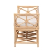 bali & pari Theo Natural Rattan Accent Bench with Removable Cushion
