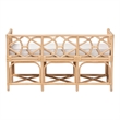 bali & pari Theo Natural Rattan Accent Bench with Removable Cushion