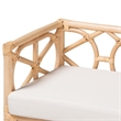 bali & pari Theo Natural Rattan Accent Bench with Removable Cushion