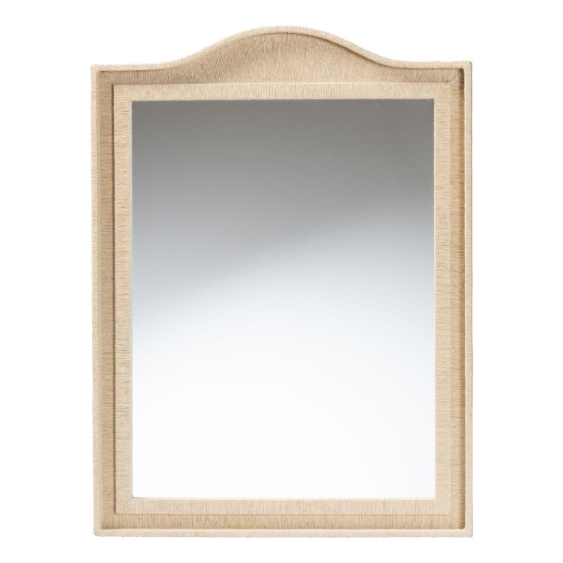 bali & pari Lailan Woven Grasscloth Mirror Rectangle Beige