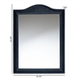 bali & pari Lailan Woven Grasscloth Mirror Rectangle Navy Blue