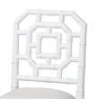 bali & pari Boone Counter Stool with Chinoiserie Design White