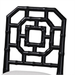 bali & pari Boone Counter Stool with Chinoiserie Design Black