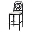 bali & pari Boone Counter Stool with Chinoiserie Design Black