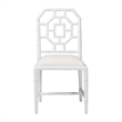 bali & pari Boone Dining Chair with Chinoiserie Design White