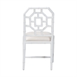 bali & pari Boone Dining Chair with Chinoiserie Design White