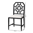 bali & pari Boone Dining Chair with Chinoiserie Design Black