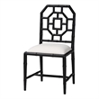 bali & pari Boone Dining Chair with Chinoiserie Design Black
