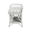 bali & pari Leryn Natural Rattan Bench with Shelf White