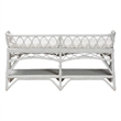bali & pari Leryn Natural Rattan Bench with Shelf White