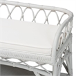 bali & pari Leryn Natural Rattan Bench with Shelf White
