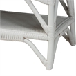 bali & pari Leryn Natural Rattan Bench with Shelf White