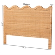 bali & pari Cassio Scalloped Natural Rattan Headboard Queen