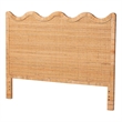 bali & pari Cassio Scalloped Natural Rattan Headboard Queen