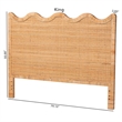 bali & pari Cassio Scalloped Natural Rattan Headboard King