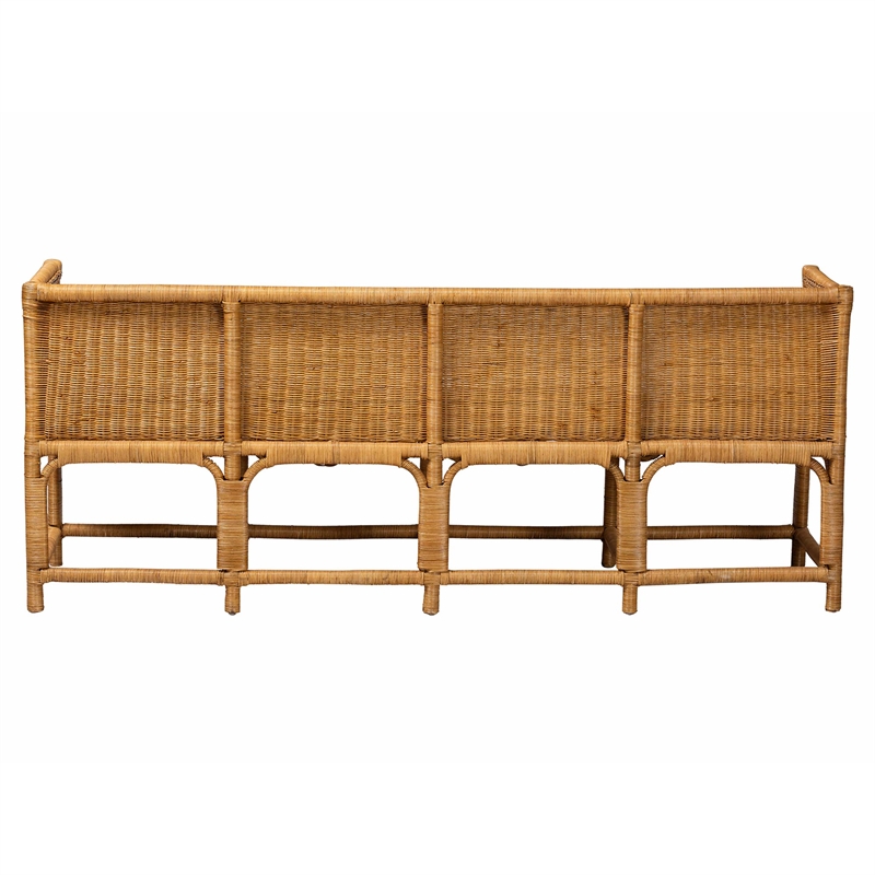 bali & pari Serenay Natural Rattan Dining Bench 77