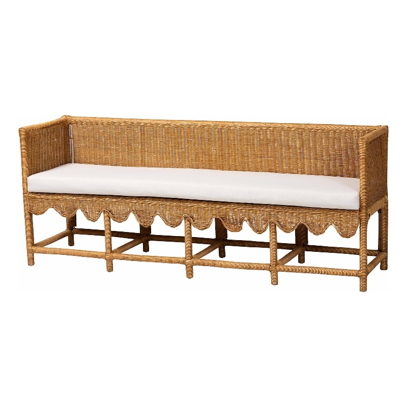 bali & pari Serenay Natural Rattan Dining Bench 77