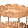 bali & pari Bulana Natural Rattan 3-Tier Rolling Storage Cart