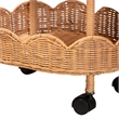 bali & pari Bulana Natural Rattan 3-Tier Rolling Storage Cart