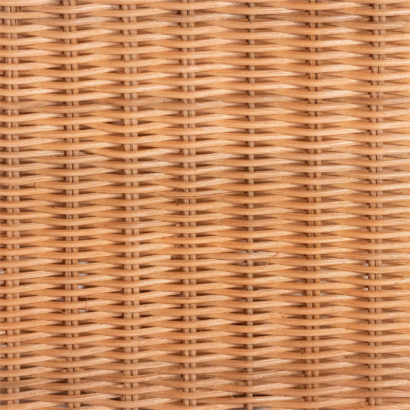 bali & pari Bulana Natural Rattan 3-Tier Rolling Storage Cart