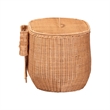 bali & pari Creusa Natural Rattan Laundry Basket with Bow Detail Wide