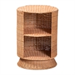 bali & pari Dorielle Natural Rattan End Table with Two Shelves