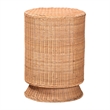 bali & pari Dorielle Natural Rattan End Table with Two Shelves