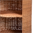 bali & pari Dorielle Natural Rattan End Table with Two Shelves