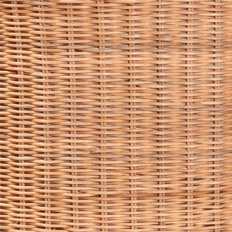 bali & pari Dorielle Natural Rattan End Table with Two Shelves