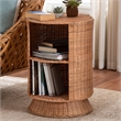 bali & pari Dorielle Natural Rattan End Table with Two Shelves