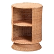bali & pari Dorielle Natural Rattan End Table with Two Shelves