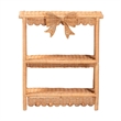 bali & pari Creusa Natural Rattan 2-Tier Wall Shelf with Bow Detail