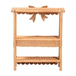 bali & pari Creusa Natural Rattan 2-Tier Wall Shelf with Bow Detail
