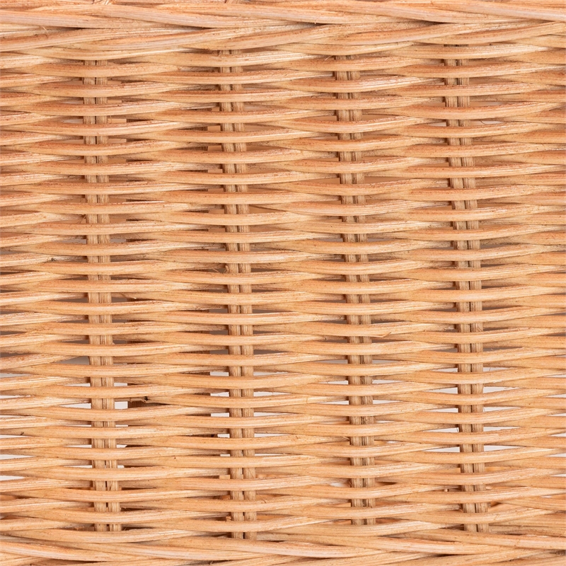 bali & pari Creusa Natural Rattan 2-Tier Wall Shelf with Bow Detail