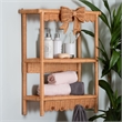 bali & pari Creusa Natural Rattan 2-Tier Wall Shelf with Bow Detail