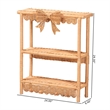 bali & pari Creusa Natural Rattan 2-Tier Wall Shelf with Bow Detail