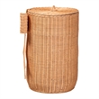 bali & pari Creusa Natural Rattan Laundry Basket with Bow Detail Tall