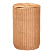 bali & pari Creusa Natural Rattan Laundry Basket with Bow Detail Tall