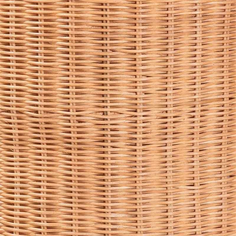 bali & pari Creusa Natural Rattan Laundry Basket with Bow Detail Tall