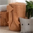 bali & pari Creusa Natural Rattan Laundry Basket with Bow Detail Tall