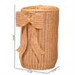 bali & pari Creusa Natural Rattan Laundry Basket with Bow Detail Tall
